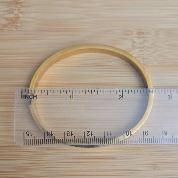 Gold Greek Key Bangle Bracelet - Picture 3 of 5